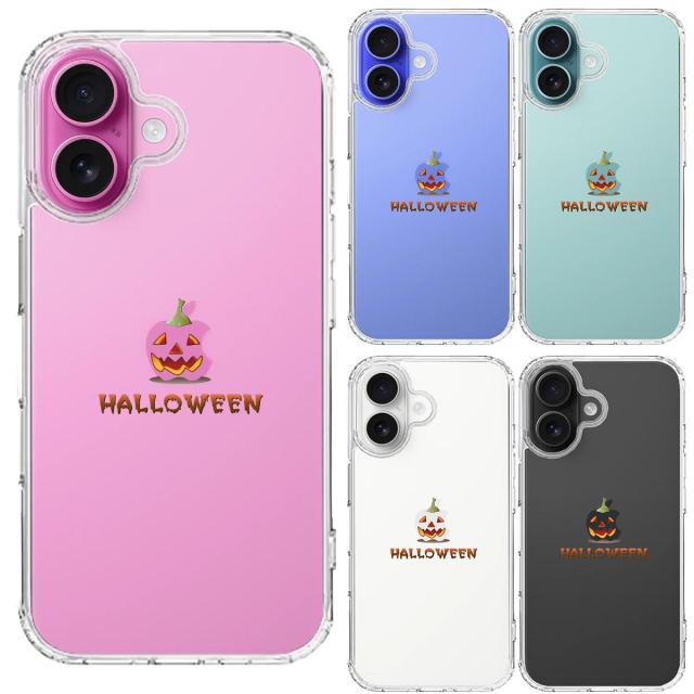 iPhone16 ケース クリア Hapyy Halloween ハロウィン 1 スマホケース 側面ソフト 背面ハード ハイブリッド 送料無料-1