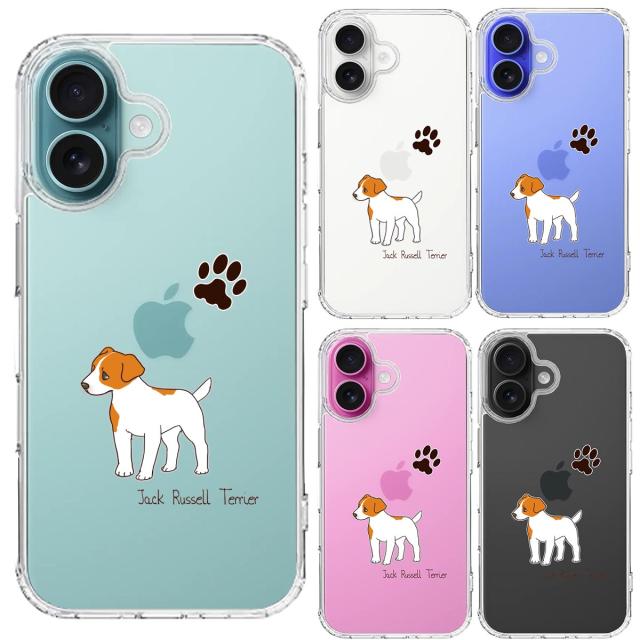 iPhone16 ケース クリア ジャックラッセルテリア 1 スマホケース 側面ソフト 背面ハード ハイブリッド  送料無料-1