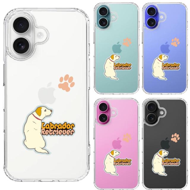iPhone16 ケース クリア ラブラドールレトリバー2 スマホケース 側面ソフト 背面ハード ハイブリッド  送料無料-1