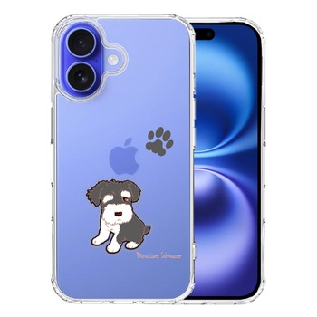 iPhone16 ケース クリア シュナウザー 1 スマホケース 側面ソフト 背面ハード ハイブリッド  送料無料-0