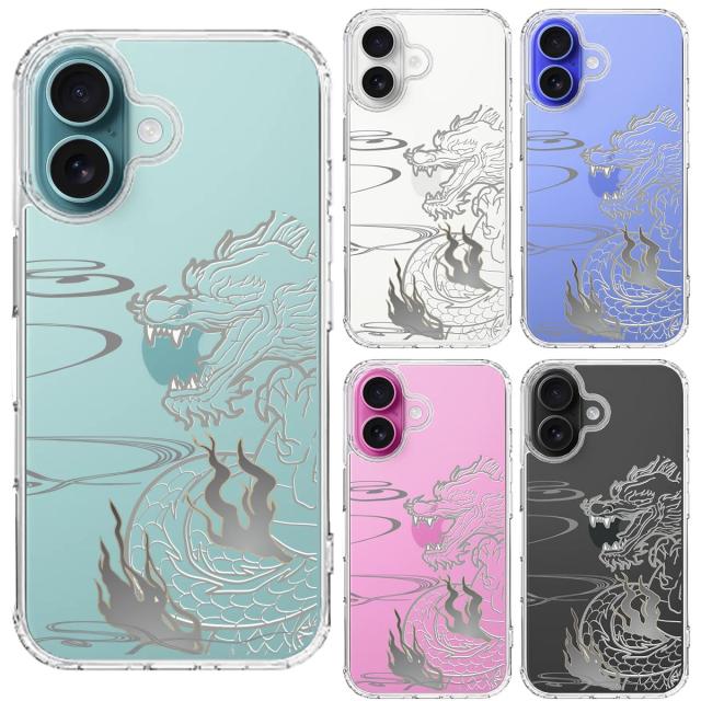 iPhone16 ケース クリア 龍 1 スマホケース 側面ソフト 背面ハード ハイブリッド  送料無料-1