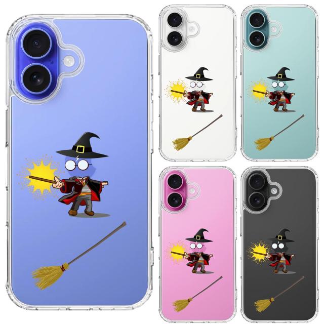iPhone16 ケース クリア 映画パロディ 魔術師 スマホケース 側面ソフト 背面ハード ハイブリッド  送料無料-1