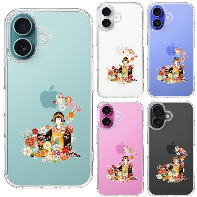 iPhone16 ケース クリア 花魁 2 スマホケース 側面ソフト 背面ハード ハイブリッド  送料無料-1