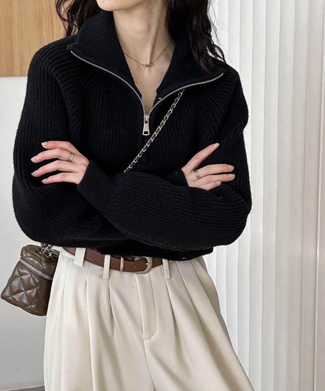 ニットトップス ショート丈 レディース SK21664350-2162 送料無料 即日発送-7