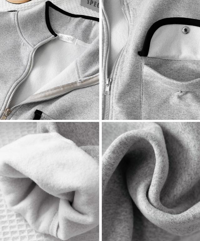 ジップアップパーカー 裏微起毛スウェット 送料無料 即日発送-3