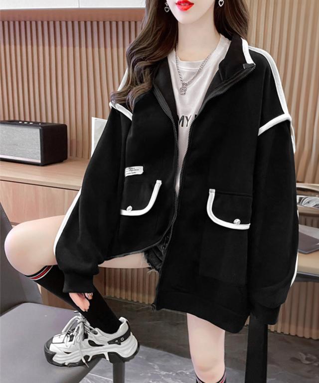 ジップアップパーカー 裏微起毛スウェット 送料無料 即日発送-4