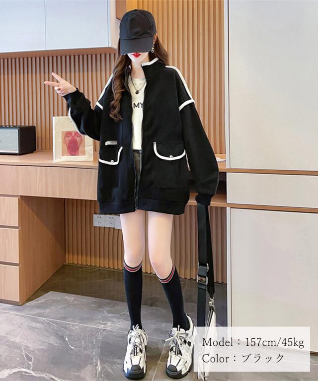 ジップアップパーカー 裏微起毛スウェット 送料無料 即日発送-6