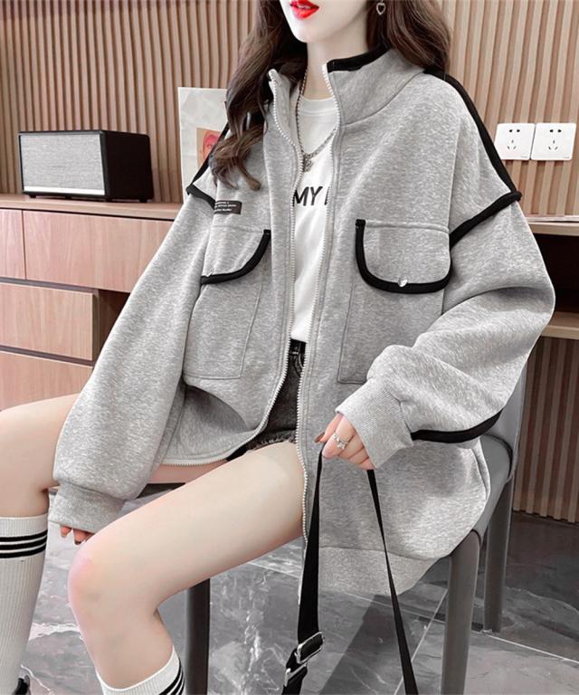 ジップアップパーカー 裏微起毛スウェット 送料無料 即日発送-7