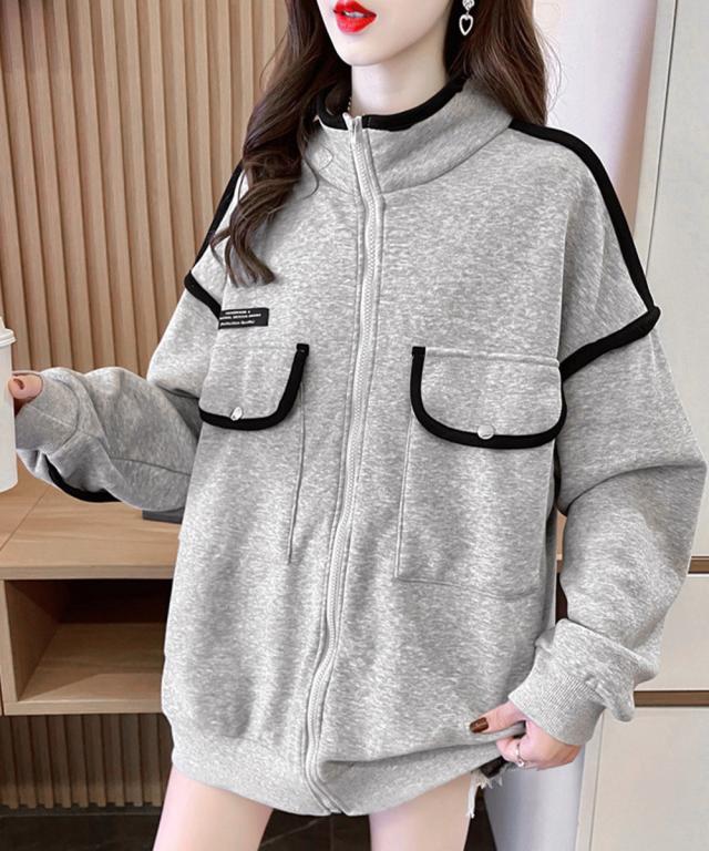 ジップアップパーカー 裏微起毛スウェット 送料無料 即日発送-8