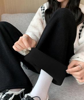 裏起毛 コーデュロイパンツ ハイウエスト 送料無料 即日発送-2