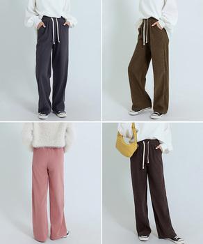 裏起毛 コーデュロイパンツ ハイウエスト 送料無料 即日発送-7