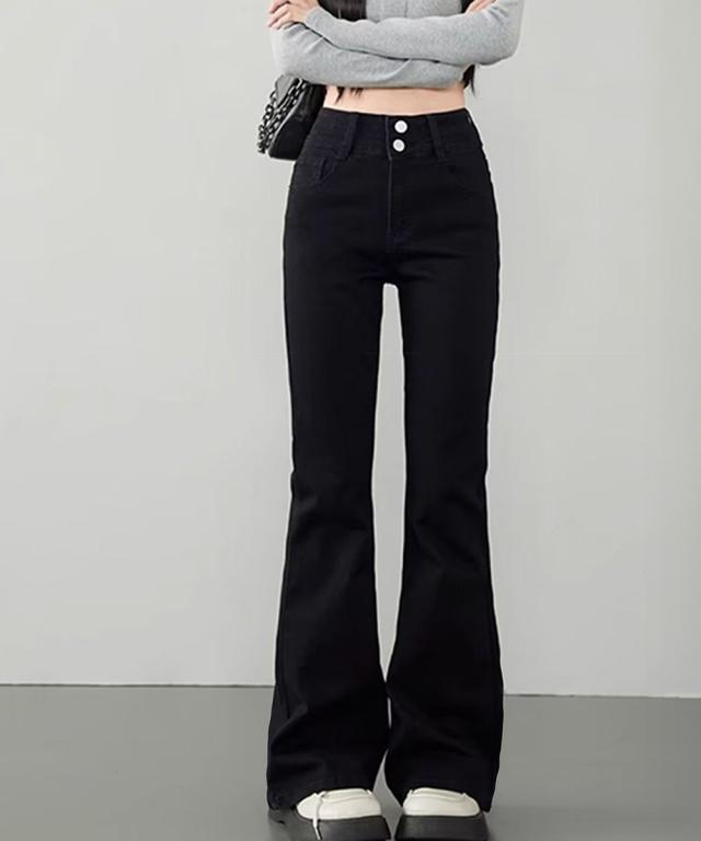 セミフレアデニムパンツ 美脚デニムパンツ SK21664344-2165 送料無料 即日発送-4