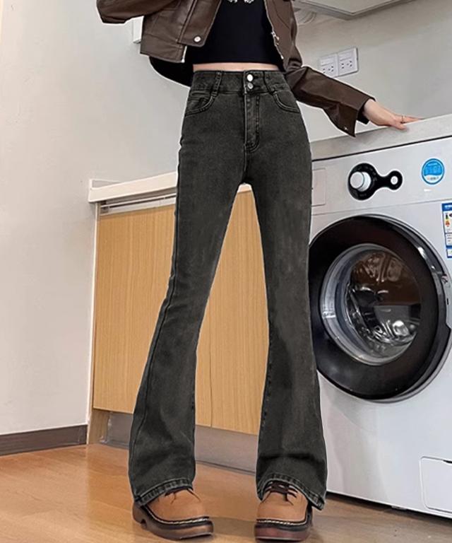 セミフレアデニムパンツ 美脚デニムパンツ SK21664344-2165 送料無料 即日発送-8