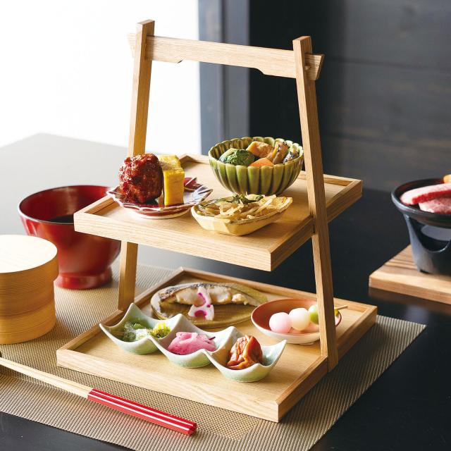 和食器 やぐら盛器 タモ 桧 日本製 送料無料-4