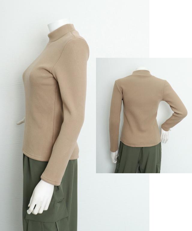 無地インナー 裏起毛 カットソー 保温 送料無料 即日発送-8