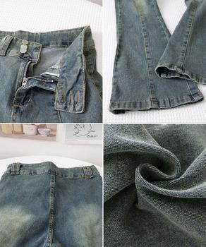 レトロ セミフレアデニムパンツレディース SK21664351-2186 送料無料 即日発送-9