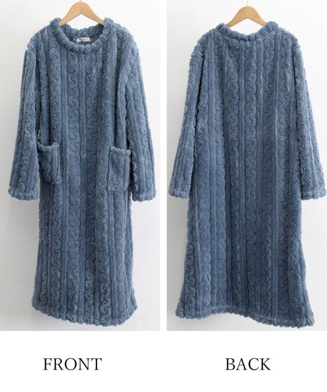 フリースワンピースパジャマ 冬レディース 送料無料 即日発送-2