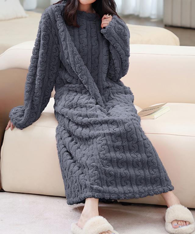 フリースワンピースパジャマ 冬レディース 送料無料 即日発送-6