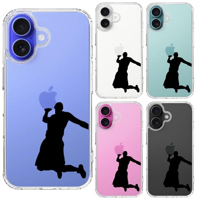 iPhone16 ケース クリア バスケットボール ダンクシュート２ スマホケース 側面ソフト 背面ハード ハイブリッド  送料無料-1