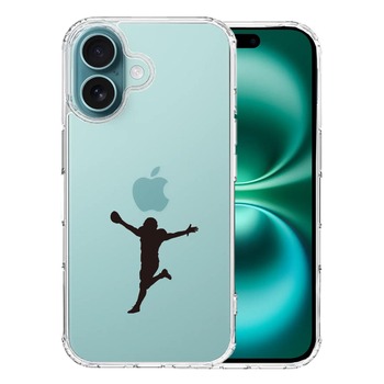iPhone16 ケース クリア タッチダウン 歓喜 スマホケース 側面ソフト 背面ハード ハイブリッド 送料無料-0