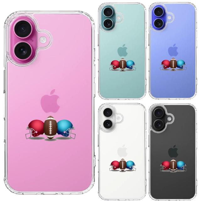 iPhone16 ケース クリア ヘルメットとボール スマホケース 側面ソフト 背面ハード ハイブリッド 送料無料-1