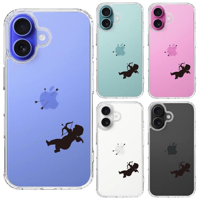iPhone16 ケース クリア キューピット スマホケース 側面ソフト 背面ハード ハイブリッド  送料無料-1