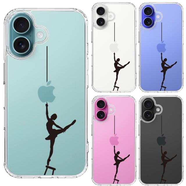 iPhone16 ケース クリア バレエ スマホケース 側面ソフト 背面ハード ハイブリッド 送料無料-1