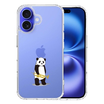 iPhone16 ケース クリア トランペット パンダ スマホケース 側面ソフト 背面ハード ハイブリッド  送料無料-0