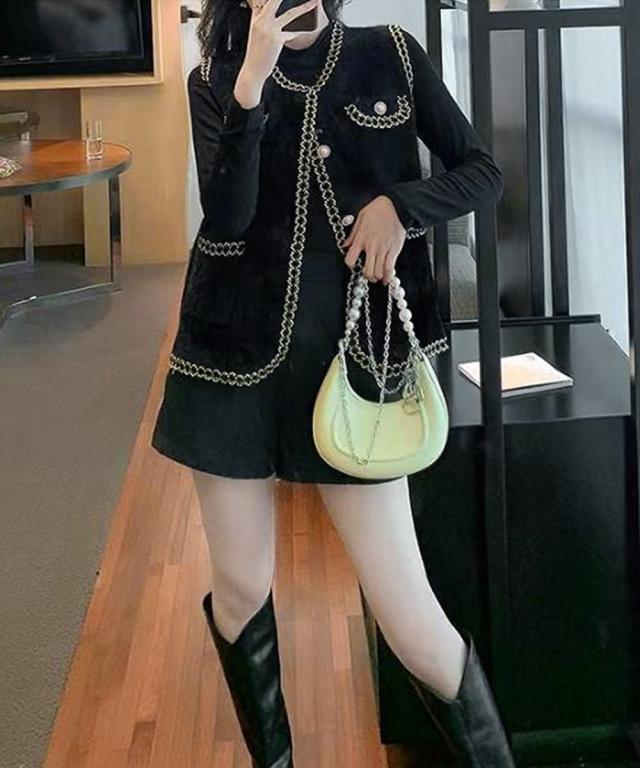 モヘア風ニットベストレディース 秋服 送料無料 即日発送-6