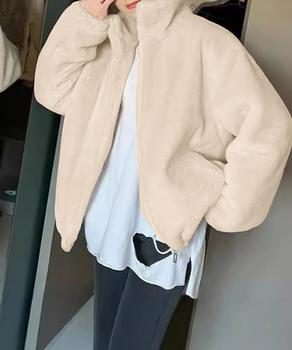 スタンドカラーボアジャケット レディース 送料無料 即日発送-9