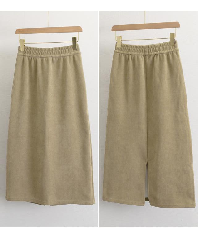 裏起毛ロングスカート秋冬スカート2タイプ 送料無料 即日発送-2