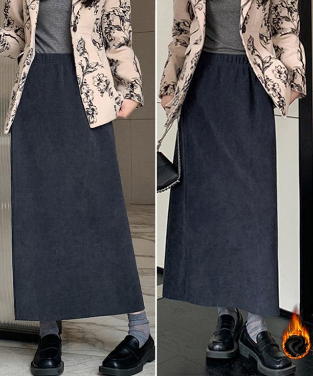 裏起毛ロングスカート秋冬スカート2タイプ 送料無料 即日発送-6
