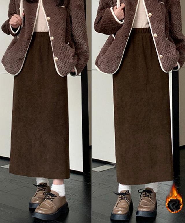 裏起毛ロングスカート秋冬スカート2タイプ 送料無料 即日発送-7