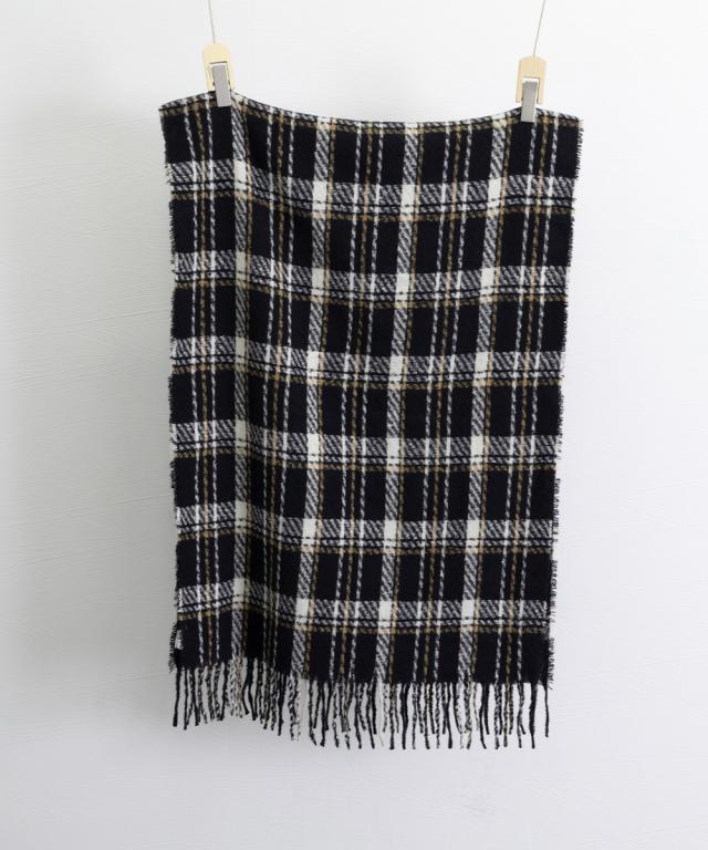 チェック柄ストール 大判フリンジマフラー 送料無料 即日発送-2