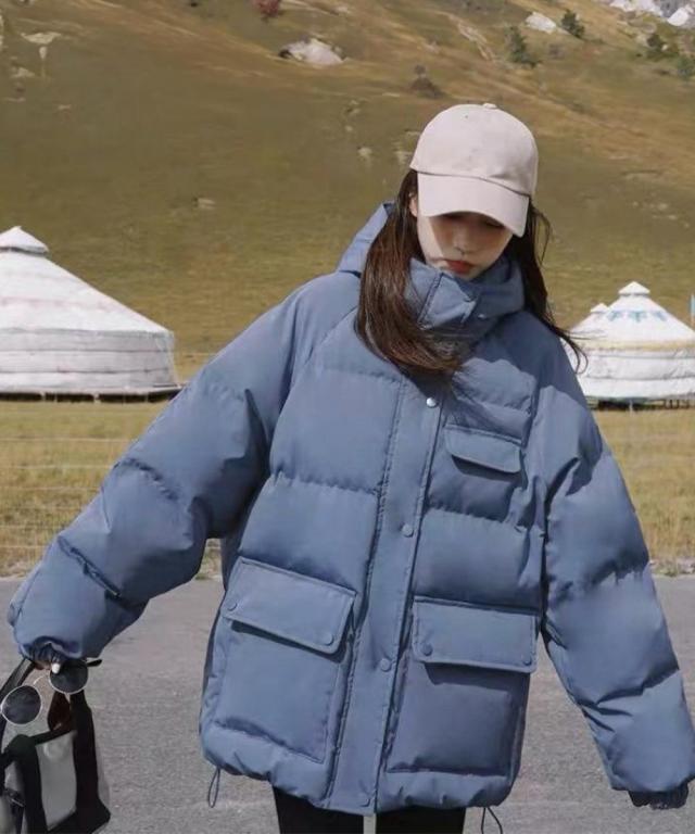 フード中綿コートフェイクダウンジャケット 送料無料 即日発送-7