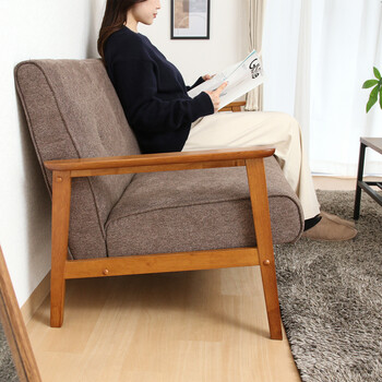 ソファー 厚手ファブリックソファ ミート 3P 2色展開 送料無料-14