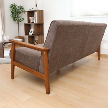 ソファー 厚手ファブリックソファ ミート 3P 2色展開 送料無料-15