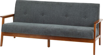 ソファー 厚手ファブリックソファ ミート 3P 2色展開 送料無料-2