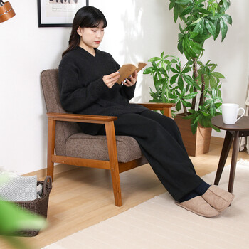 ソファー 厚手ファブリックソファ ミート 1P 2色展開 送料無料-13