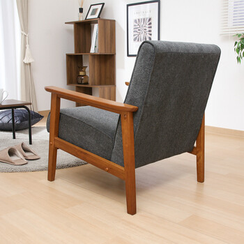 ソファー 厚手ファブリックソファ ミート 1P 2色展開 送料無料-7