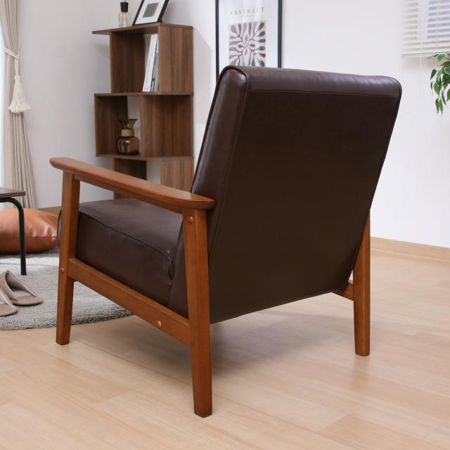 ソファー バイキャストPUソファ ミート 1P 2色展開 送料無料-15