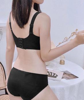 脇高ノンワイヤーレースブラショーツセット 送料無料 即日発送-3