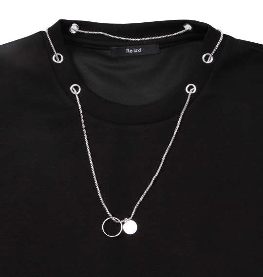 大きいサイズ Re luxi ポンチネックレス付長袖Tシャツ 3L 4L 5L 6L MC843852-83028 ラッピング可 送料無料 即日発送-3