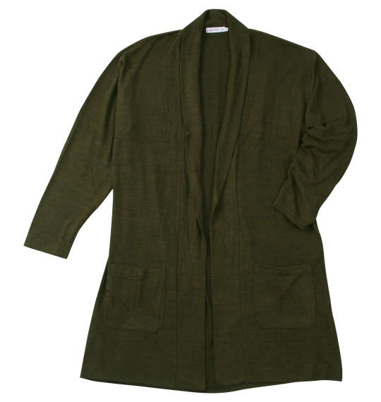 大きいサイズ launching pad 表起毛天竺長袖コーディガン+半袖Tシャツ 3L 4L 5L 6L MC843461-83084 ラッピング可 送料無料 即日発送-3