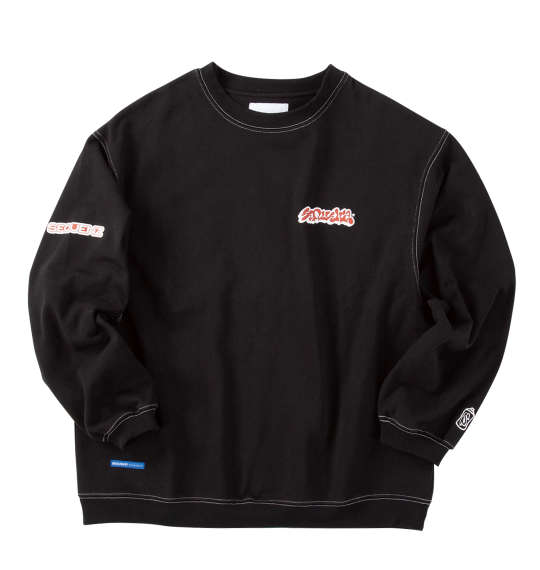 大きいサイズ SEQUENZ ブラーモチーフクルーネックスウェット 3L 4L 5L 6L ラッピング可 送料無料 即日発送-1