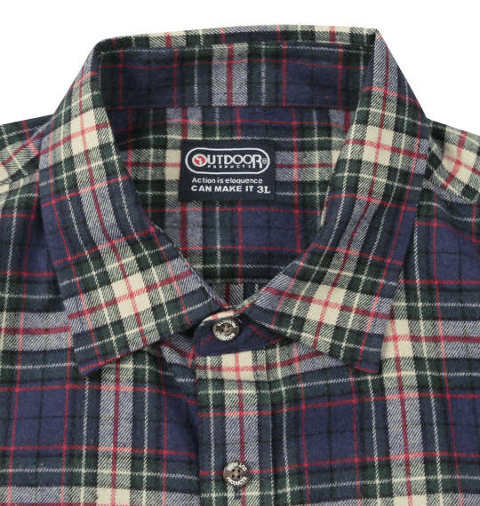 大きいサイズ OUTDOOR PRODUCTS ビエラチェック長袖シャツ 3L 4L 5L 6L MC743203-83094 ラッピング可 送料無料 即日発送-5