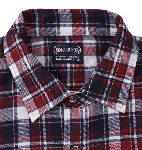 大きいサイズ OUTDOOR PRODUCTS ビエラチェック長袖シャツ 7L 8L MC743204-C3458 ラッピング可 送料無料 即日発送-5