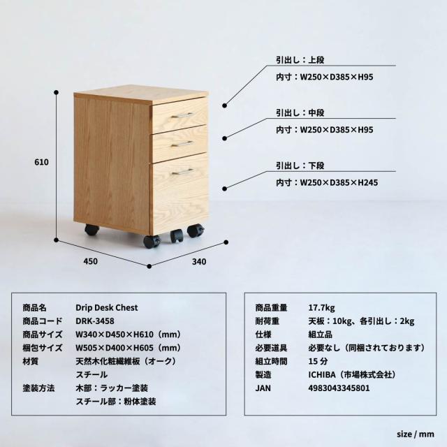 DRK 3458 II drip Desk Chest DRK 3458 送料無料 即日発送-31
