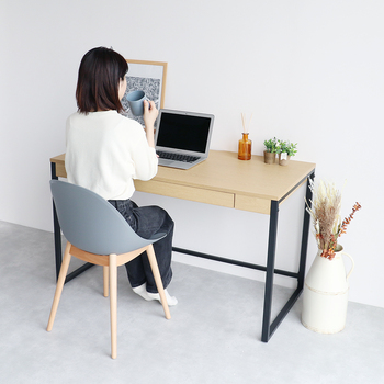 W120cmの幅広でスリムなデスク　Simple Desk OFT 3758 送料無料 即日発送-8