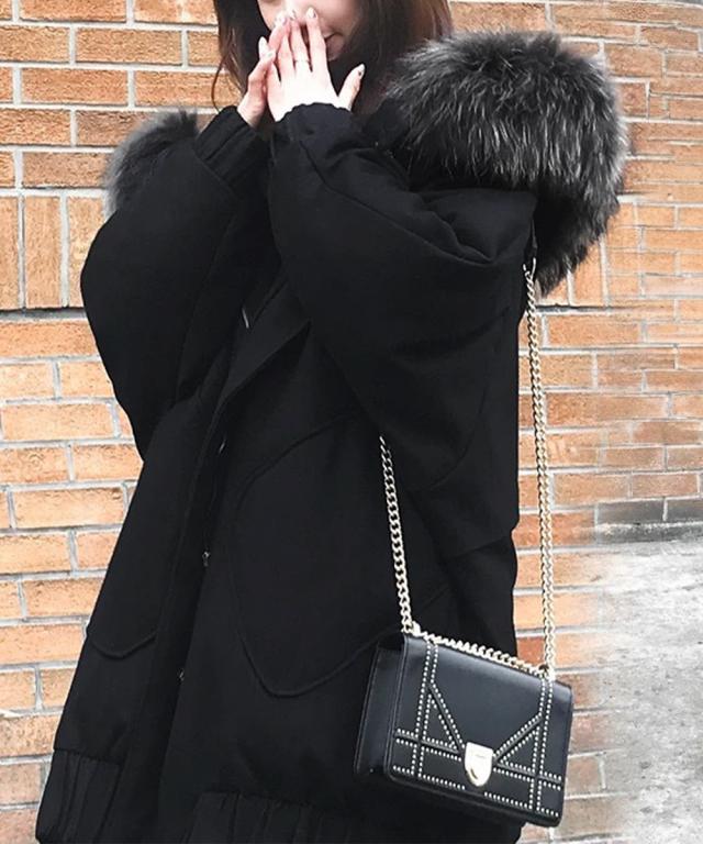 中綿ショートコートファー付きコート 送料無料 即日発送-5